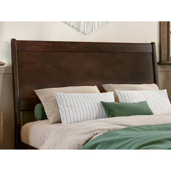 AFI, Casanova Full Solid Wood Panel Headboard, Walnut