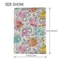 thumbnail image 3 of Pofeuu Skull and Flowers Print Travel Document Organizer Passport Holder Men Women for Family (6.5 in x 4.5 in),Wallet Holder Credit Card Clutch Bag Case, 3 of 5