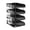 Black 4th floor, variant on Desk File Letter Tray Organizers Stacking Document Organizers for Office Supply