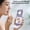 Purple, variant on BSJJY USB Rechargeable Mirror Fan, Foldable, Neck-Hanging, with Ice Cooling Compress, Multi-Functional for Travel, White