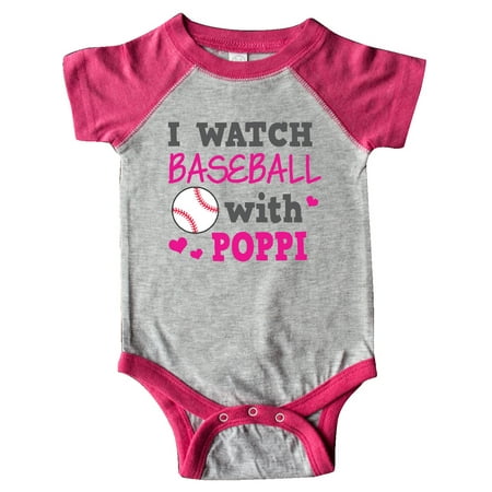 

Inktastic I Watch Baseball with My Poppi Gift Baby Girl Bodysuit