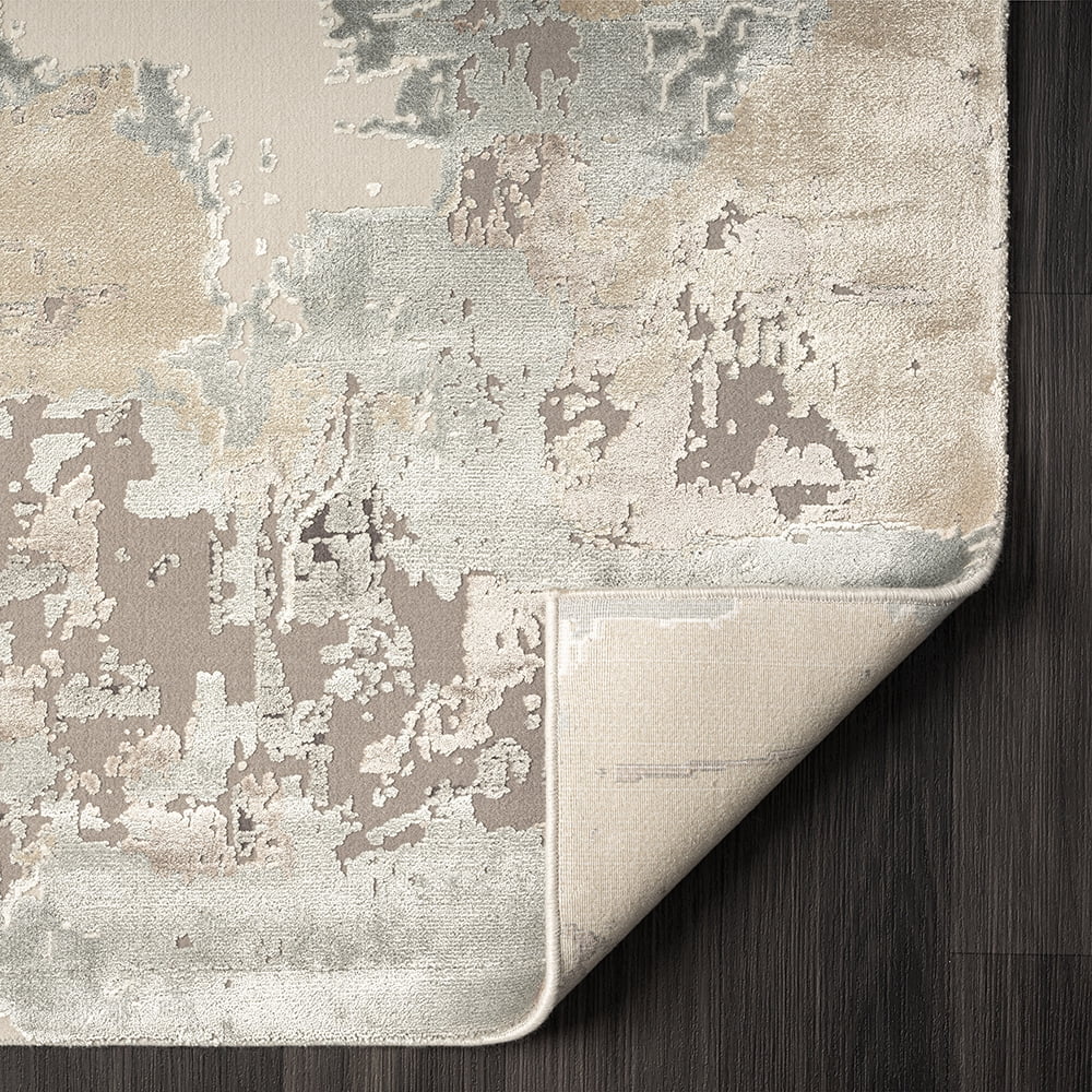 Harlow Hill Cherry Abstract Modern/Contemporary Luxelon Blend Indoor Area Rug, 2' x 3'