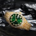 thumbnail image 2 of Nuevo Reloj De Cuarzo Con Correa De Acero Hip Hop Business Para Hombre Con Diamantes, 2 of 4