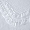 thumbnail image 6 of Chezmoi Collection Bonnie 3-Piece 100% Cotton Quilt Set Queen Size, White - Double Frayed Ruffled Edge Lightweight Pre-Washed Soft-Finished Cotton Bedspread for All Season, 6 of 9