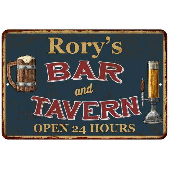Rory's Green Bar & Tavern Rustic Sign Decor 8x12 208120047116