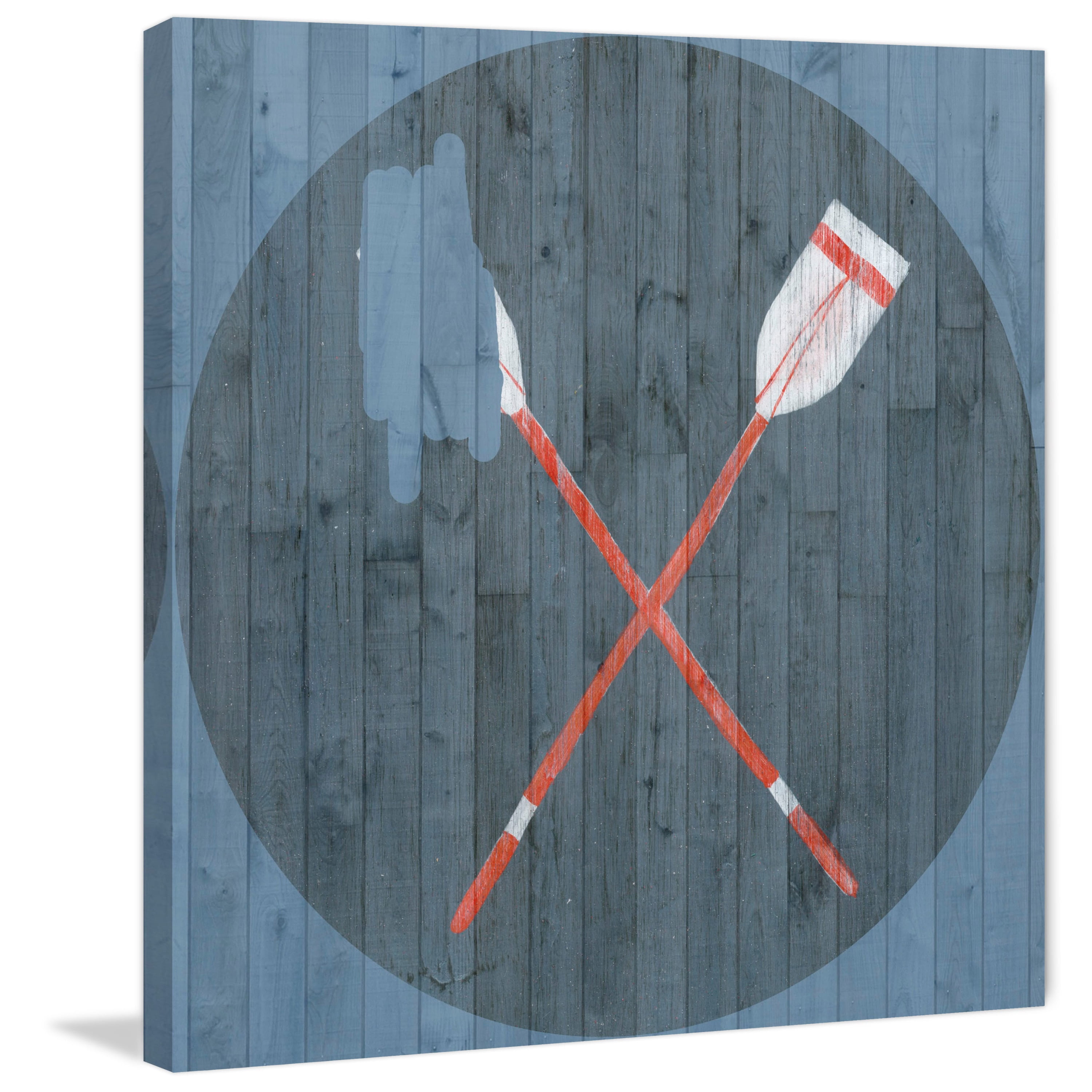 Marmont Hill "Crossed Oars II" Painting Print on Wrapped Canvas