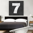thumbnail image 2 of ARTCANVAS Chalkboard Number 7 Seven Numeral Canvas Art Print - Size: 36" x 36" (1.50" Deep), 2 of 9