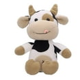 thumbnail image 1 of Juguete de peluche de vaca, lindo animal de dibujos animados, muñeco de ternero, juguete para niños, regalo de cumpleaños, 30 cm, 1 of 14