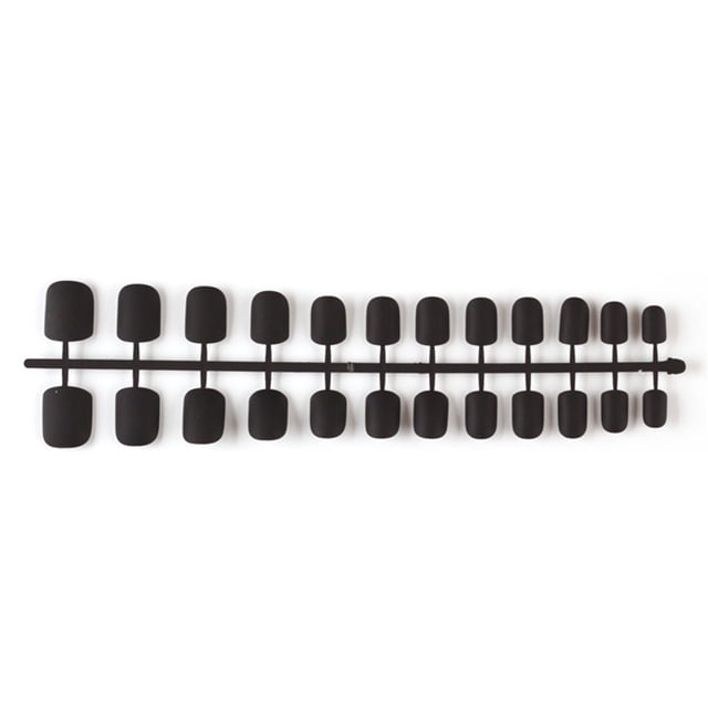 Minnieouse Paquete de 24 uñas postizas de ataúd esmerilado DIY uñas acrílicas de estilo francés exquisitas artificiales para amantes de la Type2 NO2