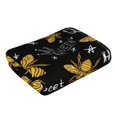 thumbnail image 3 of Kll Hohey Bee Golden Embroidery Ultra Absorbent & Soft Hand Towels For Bath, Hand, Face, Gym And Spa-27.5x16in, 3 of 9