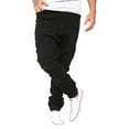 thumbnail image 2 of Mens Athletic Slim Jogger Trousers Harem Cargo Twill Pants, 2 of 4