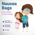 thumbnail image 6 of WECARE Kids Vomit Bags Disposable 5pk - Individually Wrapped Barf Bags with Cute Design - Self Sealing Emesis Bags, 6 of 7
