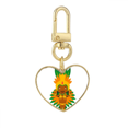 thumbnail image 1 of Naranja salvaje Brasil Cartoon Llavero de metal en forma de corazón dorado, 1 of 3