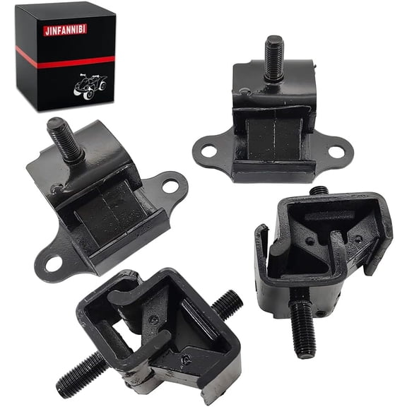 Front & Rear Engine Motor Mounts Kit | OEM #J38-21488-00, J38-21486-00 | Fits Yamaha Golf Cart G2 G8 G9 G14 1985-1995