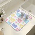 thumbnail image 4 of Yayeee Drying Mat for Kitchen Counter Dishes Microfiber Coffee Decorative Pad, Colorful Gummy Bears Pattern, 4 of 9