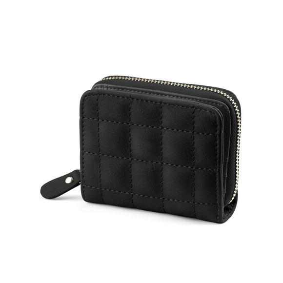 Cartera corta para tarjetas de crédito pequeñas INSPIRE CHIC para mujeres en negro