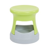ECR4Kids Storage Wobble Stool, 15in Seat Height, Active Seating, Lime Green/Light Grey