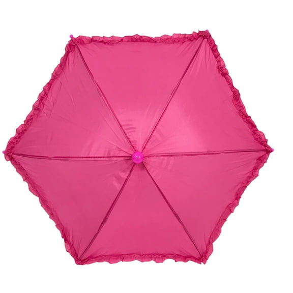 Mardi Gras Spot Hot Pink Decorative Umbrella with Ruffle 14.5" (Each)