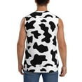 thumbnail image 4 of Bixox Men's Milk Cow Print Printed Shirt Sleeveless Fitness Tank Top-X-Large, 4 of 7