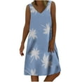 thumbnail image 2 of LOVZFMLL Robes Femmes Décontractées Imprimées Robe Débardeur Plage Col en V Poche Sans Manches Robes de Costume, 2 of 5