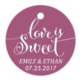thumbnail image 1 of 100 PCS Love is Sweet Customized Hang Tags Personalized Wedding Favor Gift Paper Tag, 1 of 1