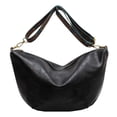 thumbnail image 1 of Bolso bandolera de piel suave para mujer, bolso bandolera grande con correa ancha, bolso bandolera grande de piel, bolso hobo vintage, 1 of 5