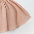 thumbnail image 6 of FRSASU Girls Ruffle Summer Cotton Linen Mini Dress Loose Sleeveless Swing A-Line Cute Princess Party Dresses Pink, 6 of 7