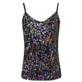 thumbnail image 3 of lnmuld Girls Summer Tops Sparkly Adjustable Strap Sequin Crop Top for Playful Festive Outfits Size:5-7 Years, 3 of 3