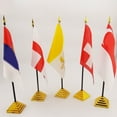 thumbnail image 2 of Flag Stand Base Universal Flagpole Stands Miniature Holder Office 20 Pcs Square Plastic Flags Emblems, 2 of 6