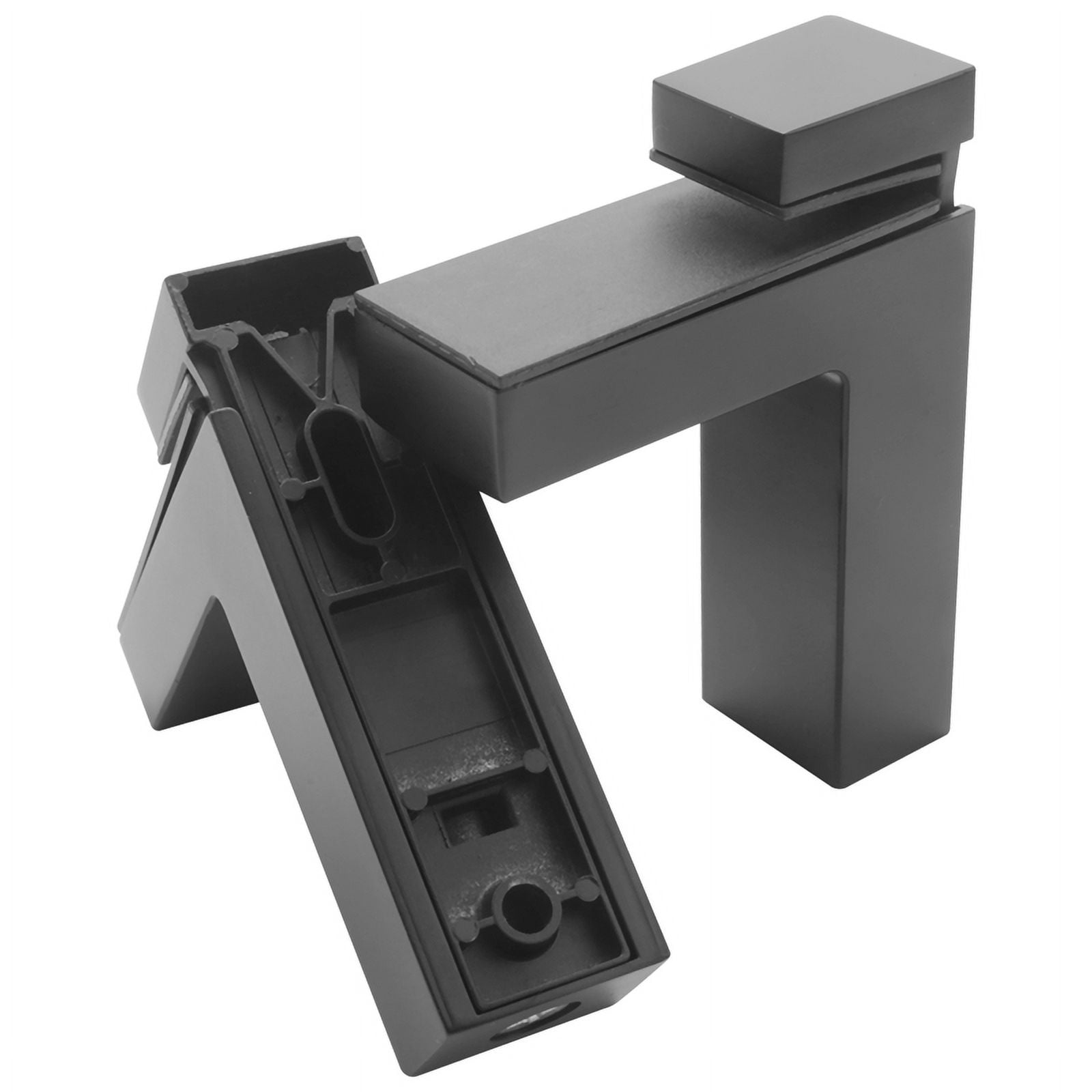 8 Pcs Adjustable Wood/Glass Shelf Bracket Wall Mount Heavy Duty Floating Brackets for 3-28mm Thick Shelves,Black