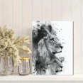 thumbnail image 2 of UXIEQU Lion Head Splash Art Canvas Wall Art Print 15.75x11.81 Inches, 2 of 8