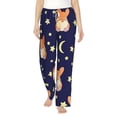 thumbnail image 2 of Lsque Corgi Lying With Moons And Stars Print Women's Pajama Pants, Lounge Pant - Comfortable Home Wear,Elastic Waistband, Stylish Design-X-Large, 2 of 9