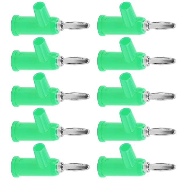 Plugs 10pcs Stackable Banana Plug 4mm/0.2in Solderless Brass Standard Size Stackable Banana Connector for Security Accessories