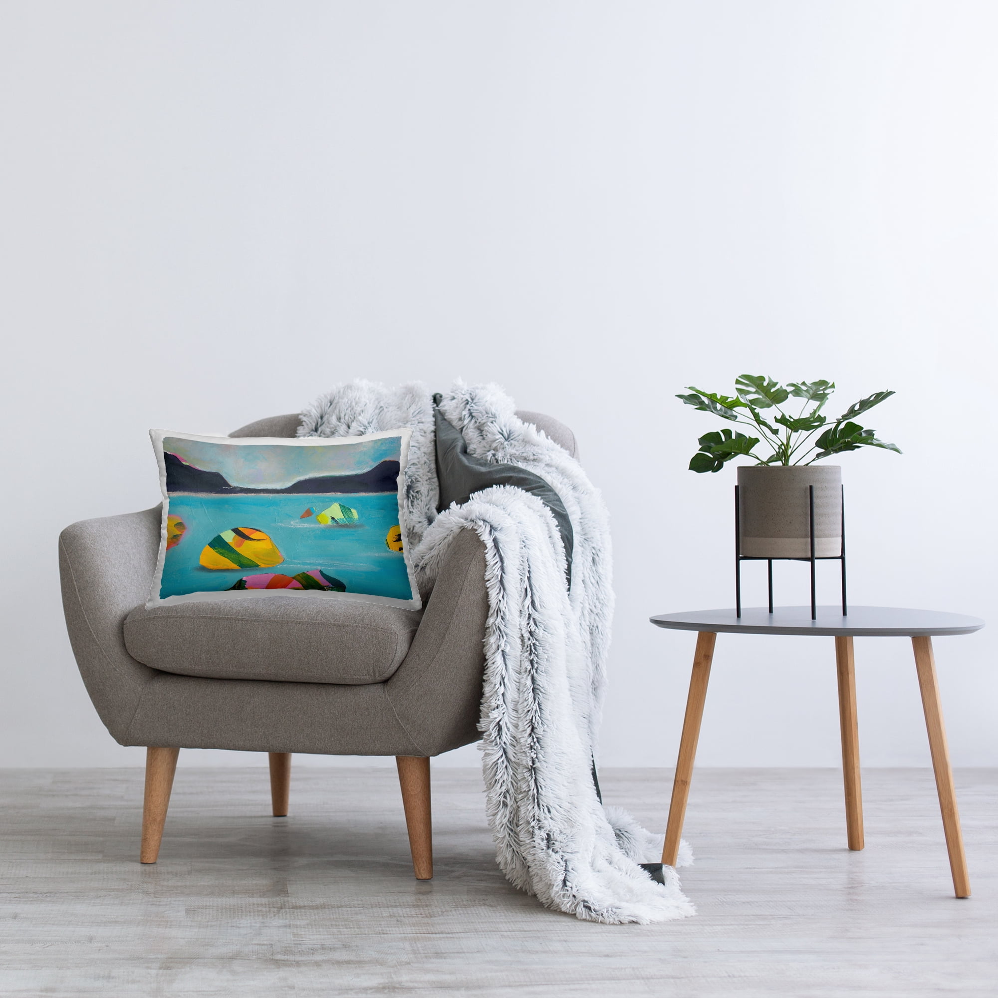 Stupell Industries Sea Buoys Floating Decorative Printed Throw Pillow Design by Jan Weiss.