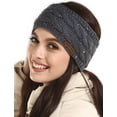thumbnail image 1 of Diadema calentadora de orejas de invierno para mujer - Cubiertas de banda de oreja de tejido de cable con forro polar para clima frío - Envoltura de cabeza suave y elástica Adepaton CJWUS-4501, 1 of 7