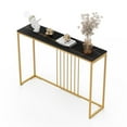 thumbnail image 6 of Wisfor Sintered Stone Console Table Slim Narrow Hallway Tablefor Living Room Entryway,Black 47.2x11.8x30.9 inch, 6 of 9