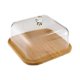 thumbnail image 2 of Soporte para tartas con tapa, plato de madera para tartas con tapa, base de madera, bandeja para servir frutas, cúpula de postre con base para, 2 of 9