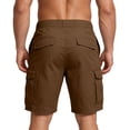 thumbnail image 5 of Resicozy Cargo Shorts for Men Summer Cotton Stretch Casual Shorts with Multi Pockets Outdoor Baggy Cargo Shorts Camel S, 5 of 5