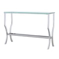 thumbnail image 4 of Saide Rectangular Glass Top Entryway Console Table Chrome, 4 of 6