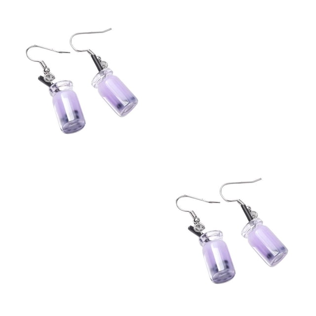 Sonducket 1 par de pendientes de té de la leche divertidos y elegantes para niñas colgantes colgantes colgantes accesorio de moda para chicas Type1 NO1 Sonducket CBP303758