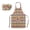 Grid, variant on Toptie Cotton Canvas Adjustable Apron Chef Hat Set for Men and Women-Khaki-XL