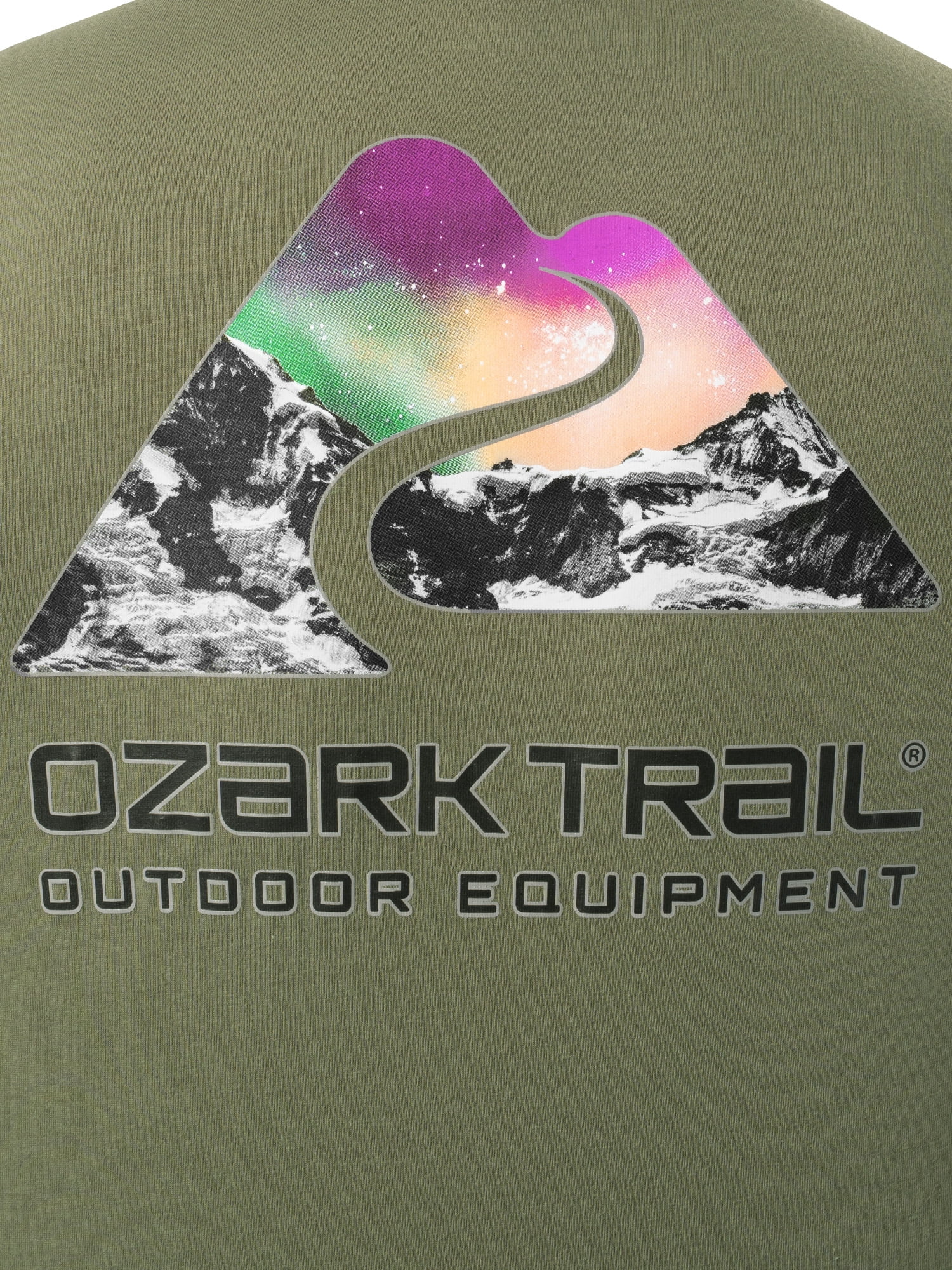 Ozark Trail Men's Active Graphic Tee with Long Sleeves, Sizes S-3XL