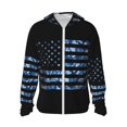thumbnail image 1 of Balery Navy Camouflage American Flag Sudadera ligera de manga larga con capucha y protección solar UPF 50+ para hombre y mujer, ideal para pesca y running-3X-Large, 1 of 7