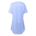 thumbnail image 6 of XIAONU V-Neck Nightgown for Women Hi-Low-Hem Bedroom Night Dresses, 6 of 7