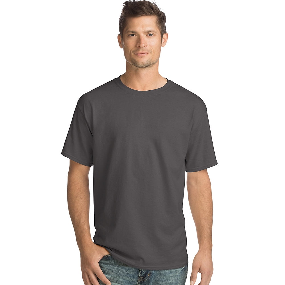 Hanes - Hanes ComfortSoftÂ® Men's Short-Sleeve Crewneck T-Shirt 4-Pack - O5280 - Walmart.com 
