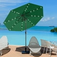 thumbnail image 7 of 9 ft Solar Umbrella 32 LED Lighted Patio Umbrella Table Market Umbrella with Tilt and Crank Outdoor Umbrella for Garden, Deck, Backyard, Pool and Beach (Navy Blue), 7 of 7