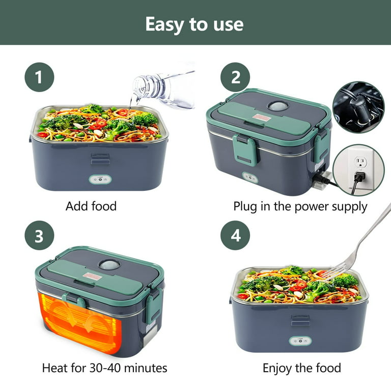BLUELK Electric Lunch Box for Car and Home,Portable Food Warmer