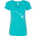 thumbnail image 3 of Inktastic Hawaii Silhouette Mandala Women's V-Neck T-Shirt, 3 of 5