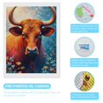thumbnail image 3 of Diamond Art Kits for Adults, Majestic Bull Amidst Blooms 5D Diamond Painting Kits for Adults Beginners, DIY Full Drill Diamond Painting, Gem Art and Crafts 12x16, 3 of 7