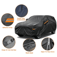 thumbnail image 5 of Kayme 6 Layers Waterproof PE Car Cover, Custom Fit for Kia Sportage (1994-2025), Black, 5 of 6